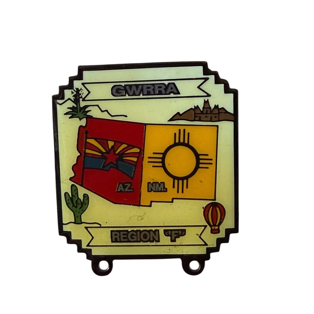 GWRRA Region F Pin Arizona New Mexico Gold Wing Road Riders Association Enamel